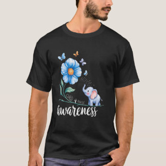 KINDERMISSBRAUCH-Bewusstsein Sonnenblume Hellblaue T-Shirt