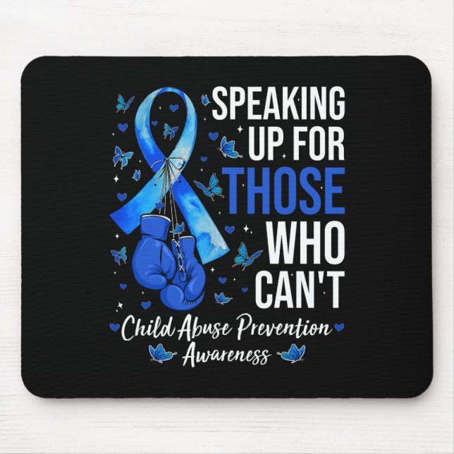 Kindermissbrauchsverhütung Bewusstsein Boxing Glov Mousepad (Vorne)