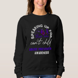 Kindermissbrauchsverhütung Bewusstsein Boxing Glov Sweatshirt