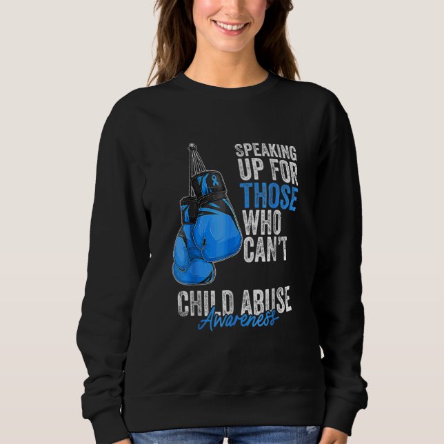 Kindermissbrauchsverhütung Bewusstsein Boxing Glov Sweatshirt (Vorderseite)