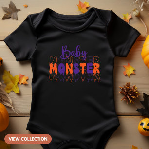 Kindermonster Halloween-Matchfamilie Baby Strampler