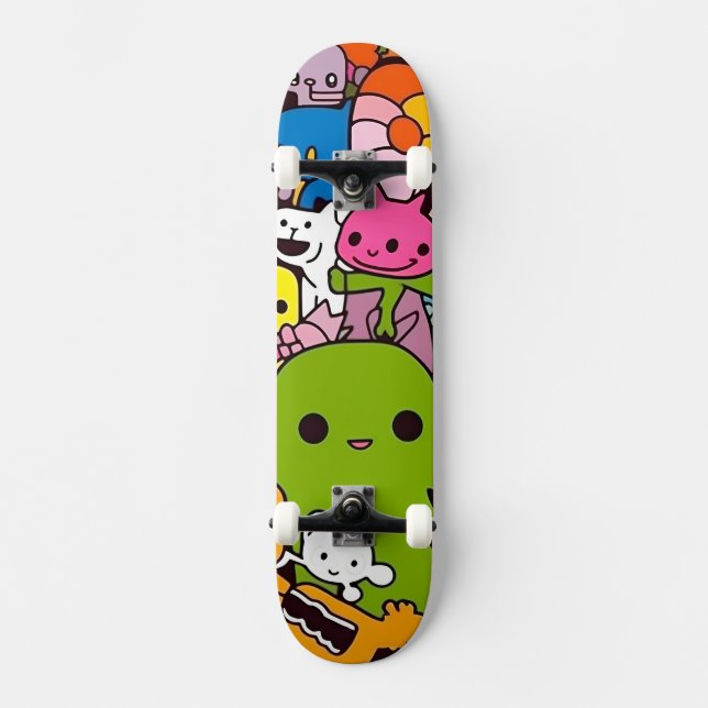 Kindermonster Skateboard von Claire Firley (Vorderseite)