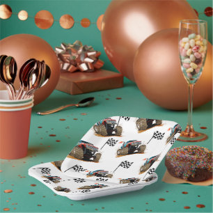 Kindermonster Truck Kundgebung Geburtstagsparty Pappteller