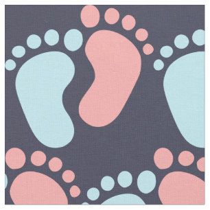 Kindermotive süße Baby Fußabdrücke Fußspuren Stoff