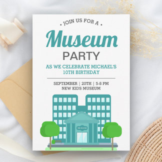 Kindermuseum Geburtstagsparty Einladung
