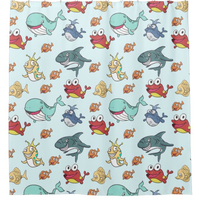 Kindermuster Duschvorhang (Vorderseite)