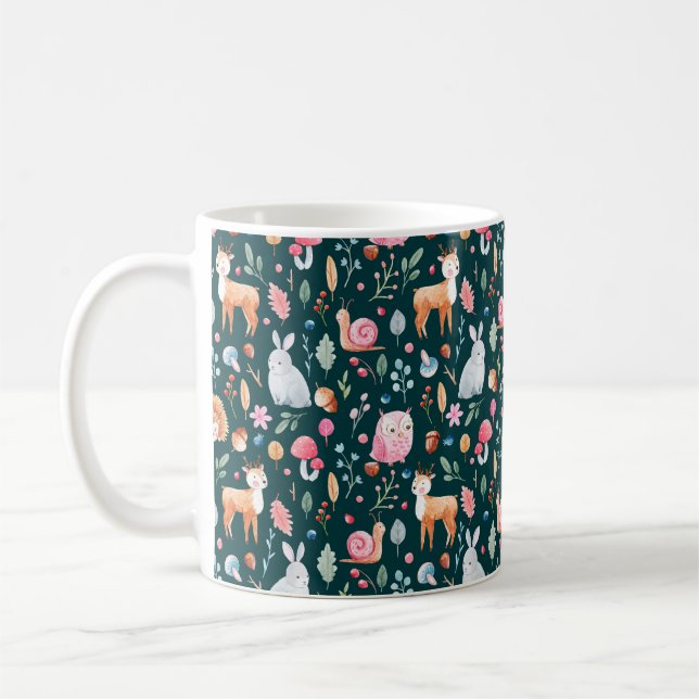 Kindermuster in Aquarelltechnik. Fee  Kaffeetasse (Links)