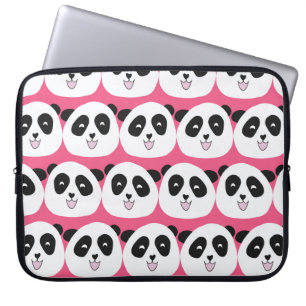 Kindermuster Panda ist eine nahtlose Vintage Wiede Laptopschutzhülle
