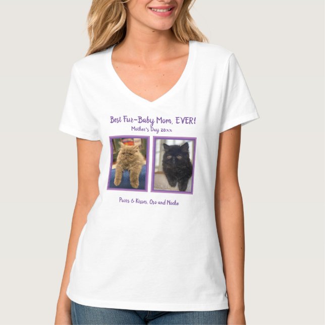 Kindermutter personalisiert Fotovorlage T-Shirt (Vorderseite)