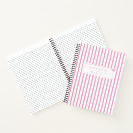 Kindern rosa minimalistisches Spiralheft Notizbuch