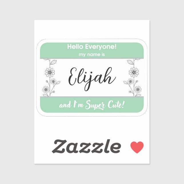 Kindernahrung Tiny tot name Kindername Aufkleber (Blatt)