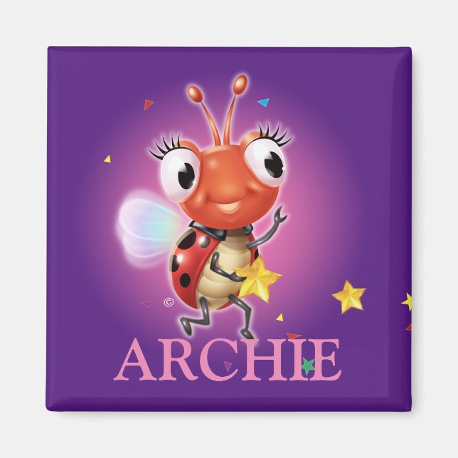 Kindername Ladybug Kühlschrankmagnet Magnet (Vorne)