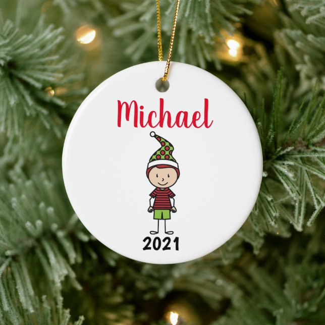 Kindername personalisiert keramik ornament (Baum)