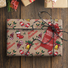 Kindername Weihnachts-Weihnachtswrapping Pape Geschenkpapier