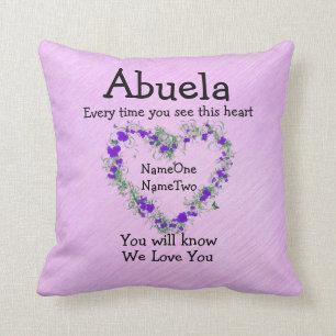 Kindernamen ändern Abuela Siehe Herzliche Liebe Kissen