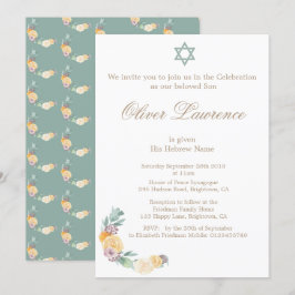 Kindernamenszeremonie Hebräische junge Einladung