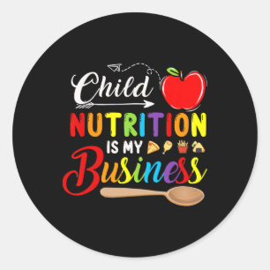 Kindernutrition ist mein Geschäft Süßer Apfel Zurü Runder Aufkleber