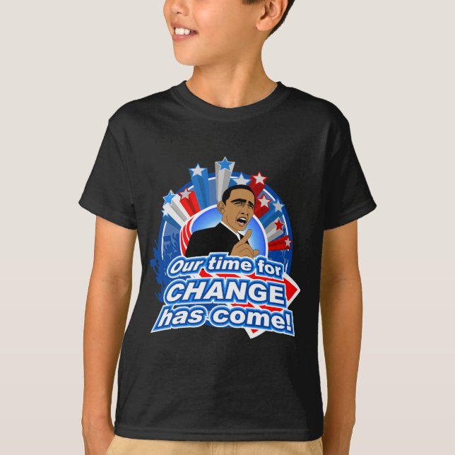 KinderObama"Zeit für ÄNDERUNG" Shirt (Vorderseite)