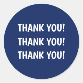 Kinderparty Blue Danke Runder Aufkleber