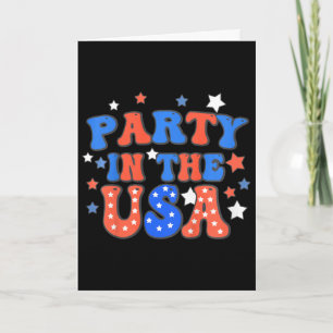 Kinderparty in den USA 4. Juli Unabhängigkeitstag Karte