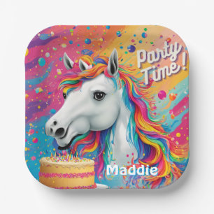 Kinderparty-Papierteller-Einhorn Pappteller