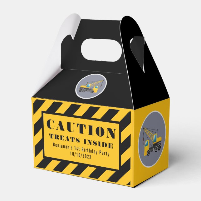 Kinderpartybau-Lkw Vielen Dank Geschenkschachtel (Vorderseite)