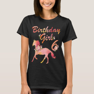 Kinderpferd 6. Geburtstag für Mädchen Liebe Pferde T-Shirt
