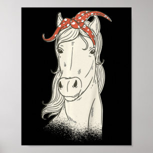 Kinderpferd mit Bandana - Niedliche Reitstour Poster