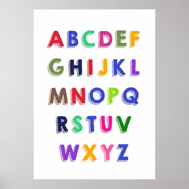 Kinderplakat, Alphabet für Kinder Poster (Vorne)