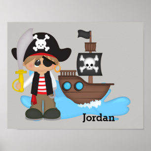 Kinderplakat Süßer Piratenjunge Poster