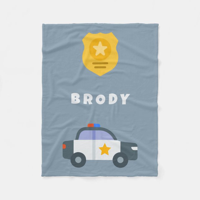 Kinderpolizei - Blanket - Personalisierter Name Bl Fleecedecke (Vorderseite)