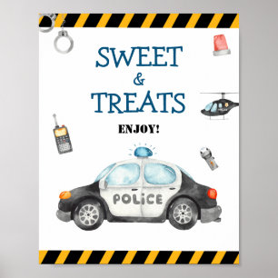Kinderpolizei Geburtstagsparty Sweet & Leckereien  Poster