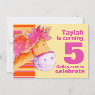Kinderpony Trekking 5. Geburtstag einladen Einladung