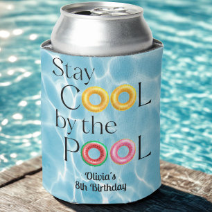 Kinderpoolparty "Bleib am Pool kühl" Geburtstag Dosenkühler