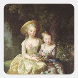 Kinderportraits von Marie-Therese-Charlotte Quadratischer Aufkleber