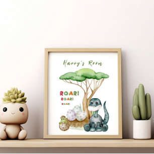 Kinderposter Kleiner Dinosaurier Baby-Kinderzimmer Poster