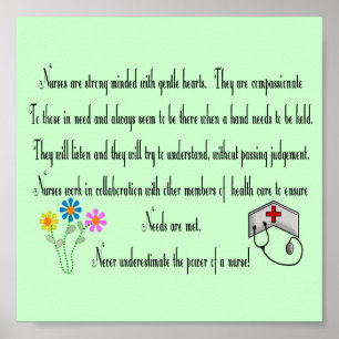 Kinderposter "Power einer Krankenschwester!" Poster