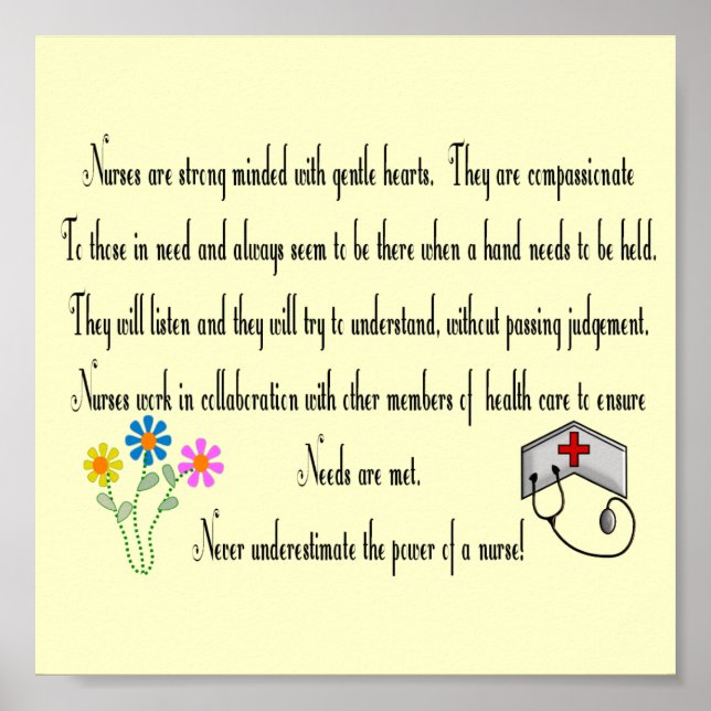 Kinderposter "Power einer Krankenschwester!" Poster (Vorne)