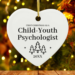 Kinderpsychologe Neuer Job Weihnachten Keramik Ornament