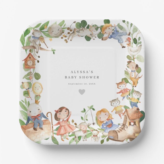 Kinderreim-Baby-Party-Papierteller Pappteller (Vorderseite)