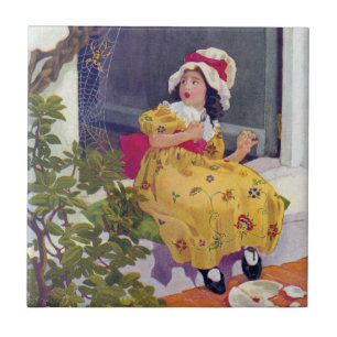 Kinderreim Little Miss Muffet Fliese
