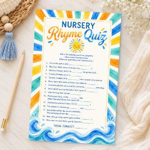 Kinderreim-Quiz-Sonnenlicht-Baby-Party-Spiel