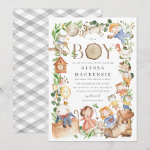 Kinderreime Baby Shower Einladung