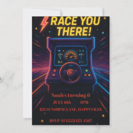 Kinderrennen Geburtstagsfeier Einladungskarte Einladung