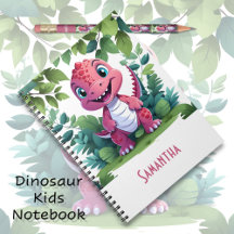 Kinderrosa Dinosaurier-ErlebnisNotebook