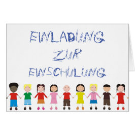 KinderSchicksal auf einer Einladung zur Einschulun