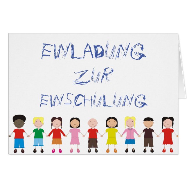 KinderSchicksal auf einer Einladung zur Einschulun (Vorderseite (Horizontal))