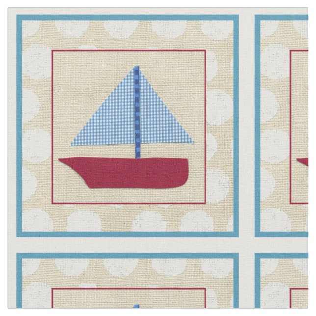 Kinderschiff von Chariklia Zarris Stoff (Nahaufnahme)
