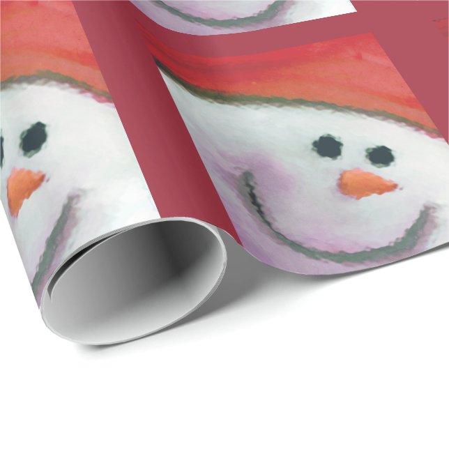 Kinderschnee-Mann-Weihnachtsverpackung Geschenkpapier (Rolleneckpunkt)