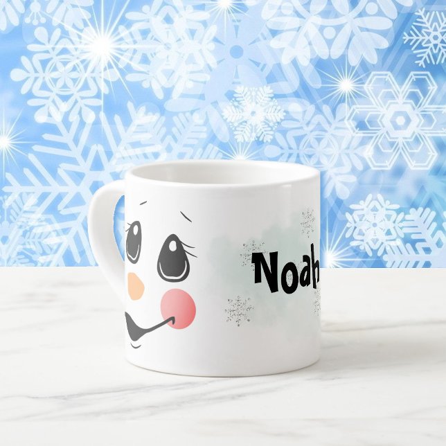 Kinderschneemann Kleiner Kakao-Winter-Cup - Name h Espressotasse (Von Creator hochgeladen)